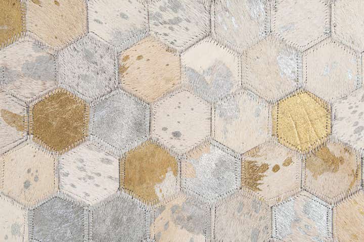 5' 2 x 8' 1 Cowhide - Patchwork Rug