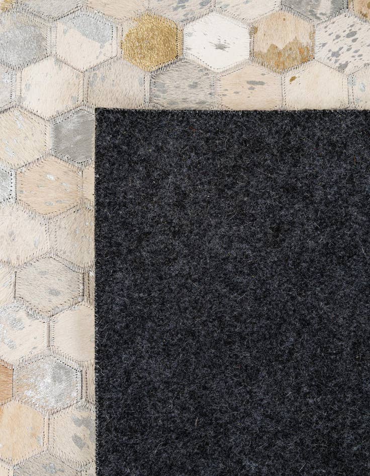 Detail image of 5' 2 x 8' 1 Cowhide - Patchwork Rug