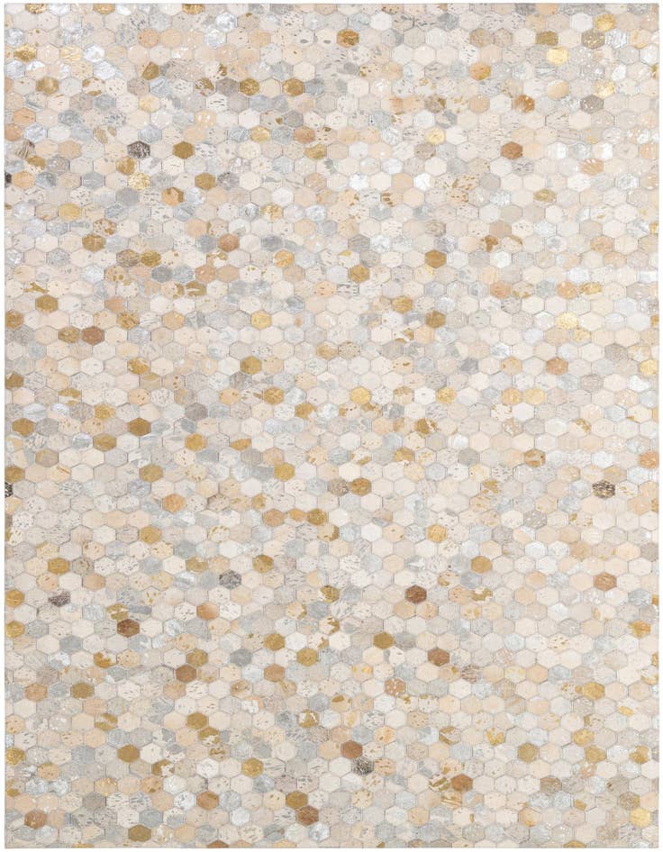 Detail image of 5' 2 x 8' 1 Cowhide - Patchwork Rug