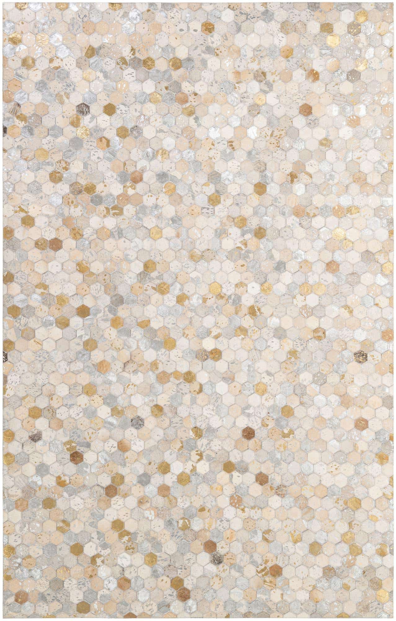 5' 2 x 8' 1 Cowhide - Patchwork Rug
