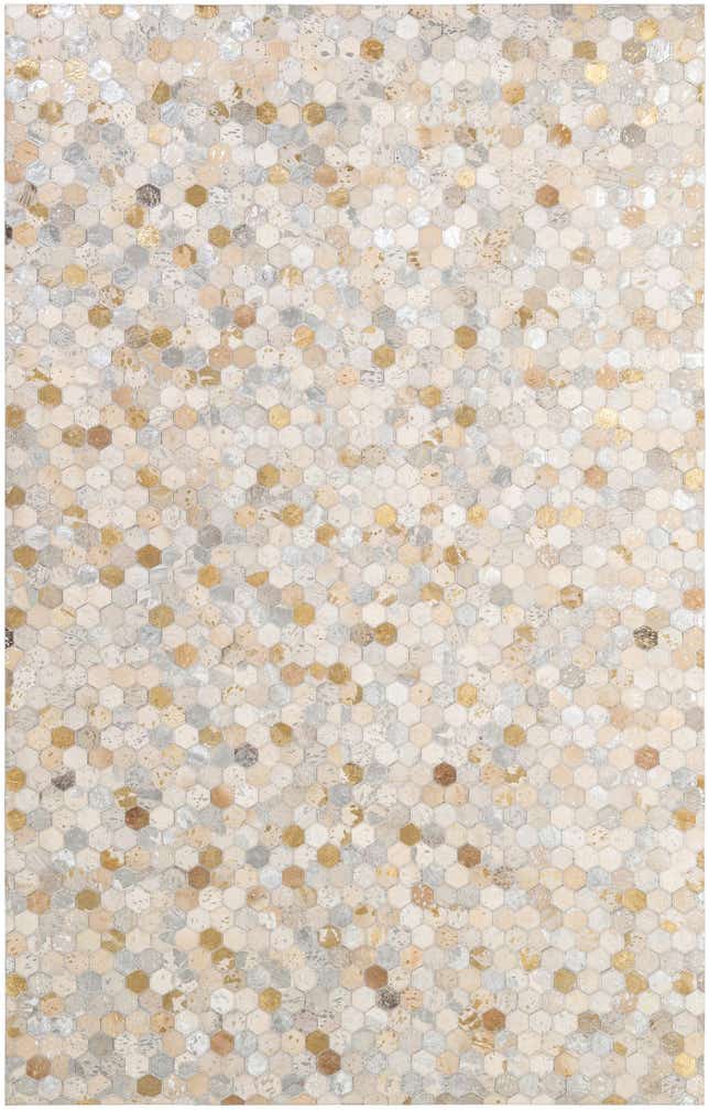 5' 2 x 8' 1 Cowhide - Patchwork Rug