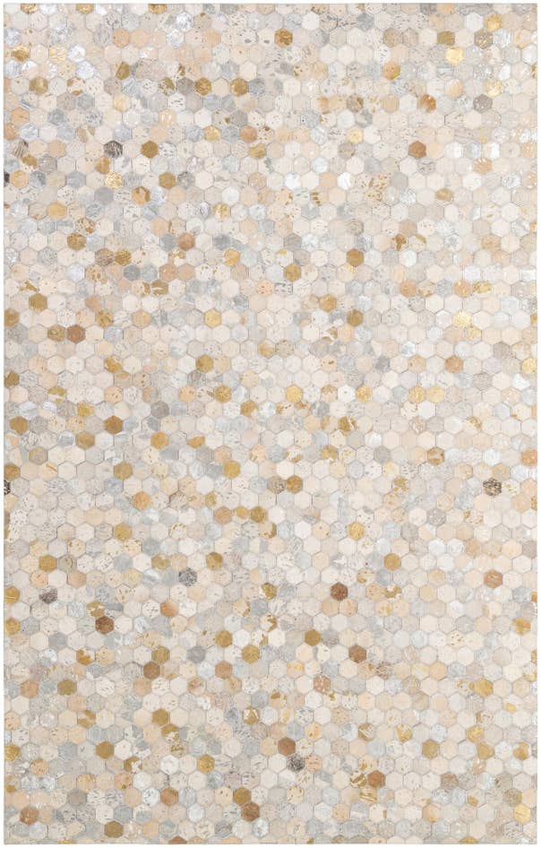 Detail image of 5' 2 x 8' 1 Cowhide - Patchwork Rug