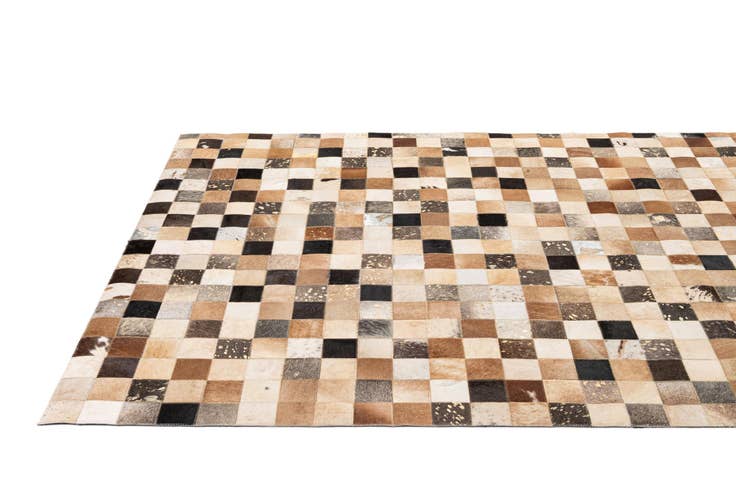 Detail image of 5' 1 x 8' 1 Cowhide - Patchwork Rug