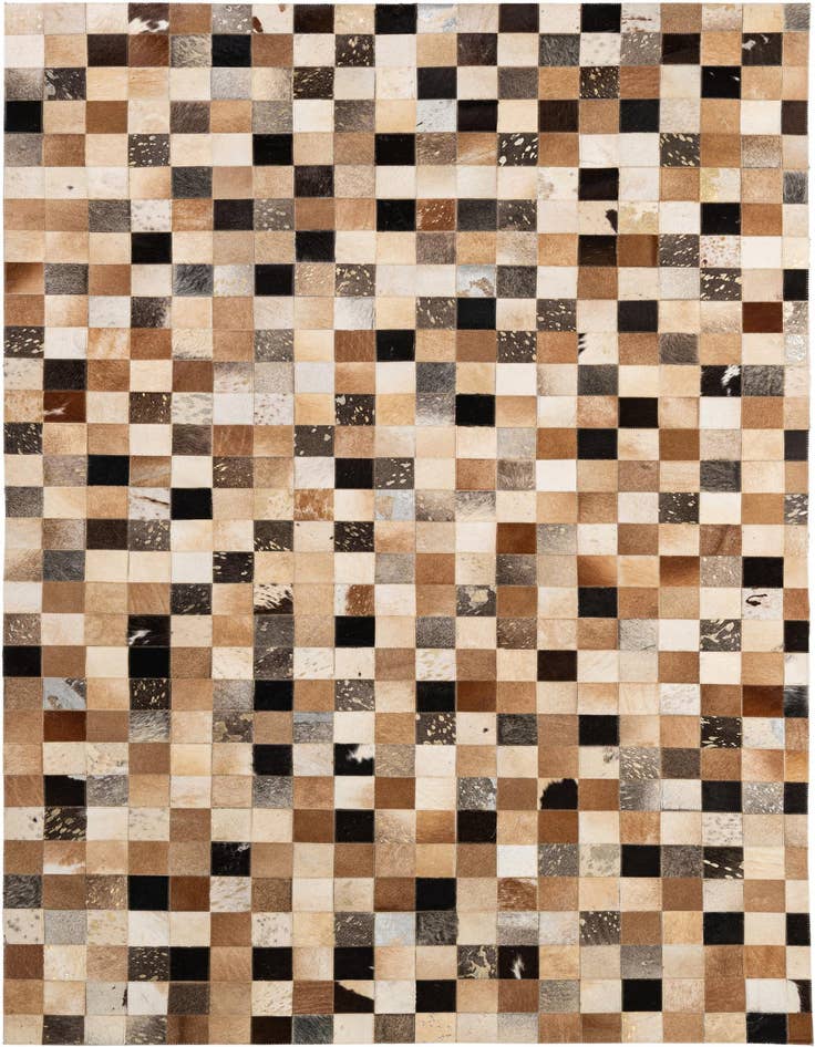 Detail image of 5' 1 x 8' 1 Cowhide - Patchwork Rug