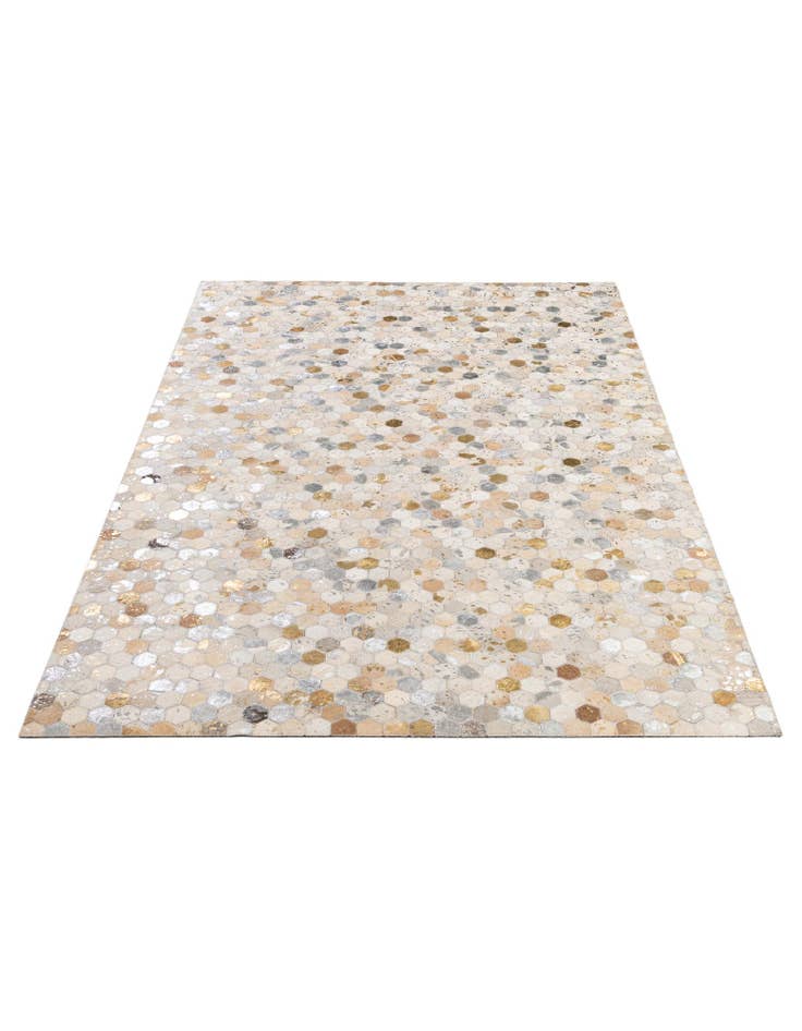 Detail image of 5' 2 x 8' Cowhide - Patchwork Rug