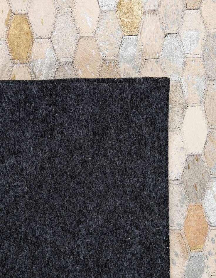 Detail image of 5' 2 x 8' Cowhide - Patchwork Rug