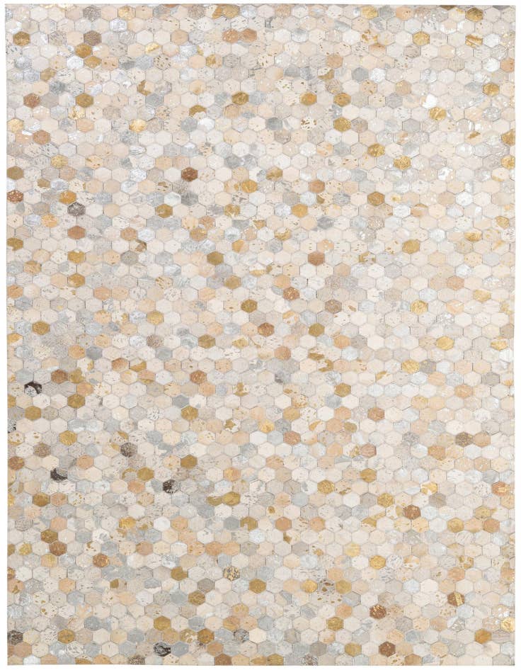 Detail image of 5' 2 x 8' Cowhide - Patchwork Rug