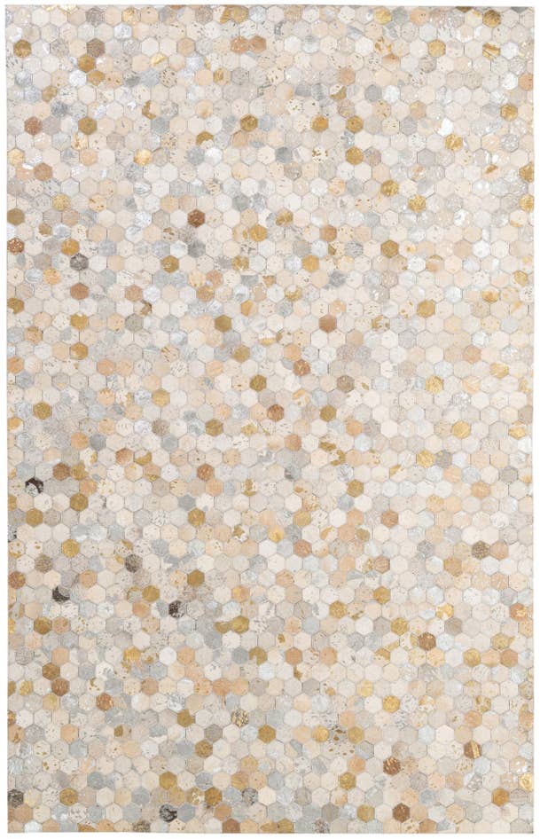Detail image of 5' 2 x 8' Cowhide - Patchwork Rug