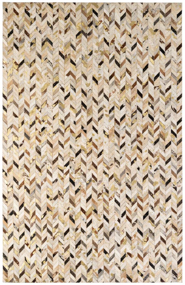 Detail image of 5' 2 x 7' 11 Cowhide - Patchwork Rug