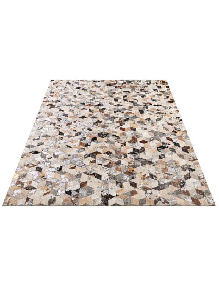 Detail image of 5' 1 x 7' 10 Cowhide - Patchwork Rug