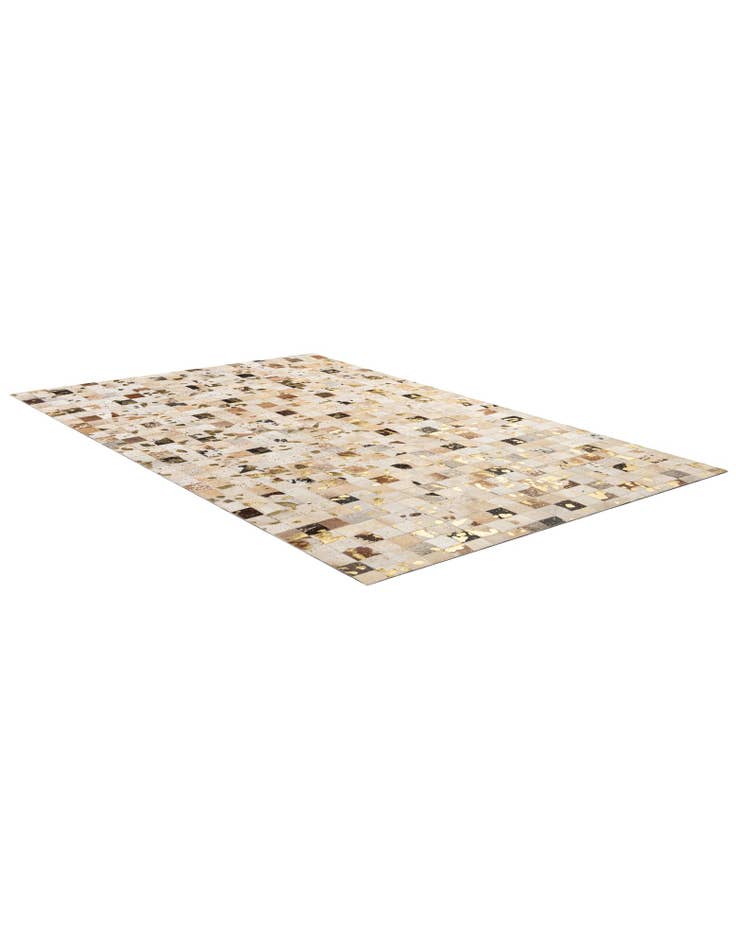 Detail image of 5' 3 x 8' Cowhide - Patchwork Rug