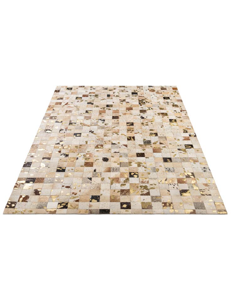 Detail image of 5' 3 x 8' Cowhide - Patchwork Rug
