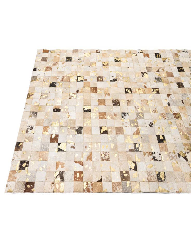 Detail image of 5' 3 x 8' Cowhide - Patchwork Rug