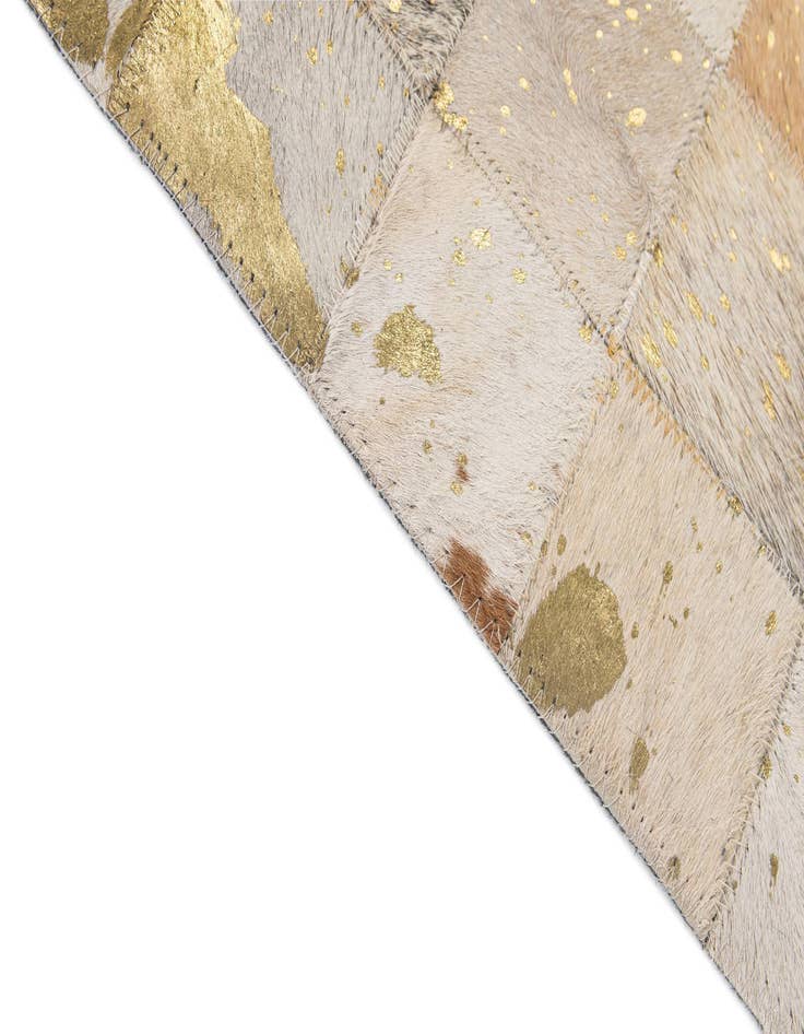 Detail image of 5' 3 x 8' Cowhide - Patchwork Rug