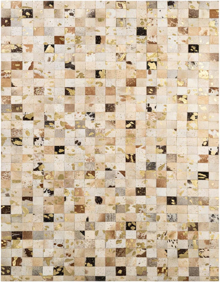 Detail image of 5' 3 x 8' Cowhide - Patchwork Rug