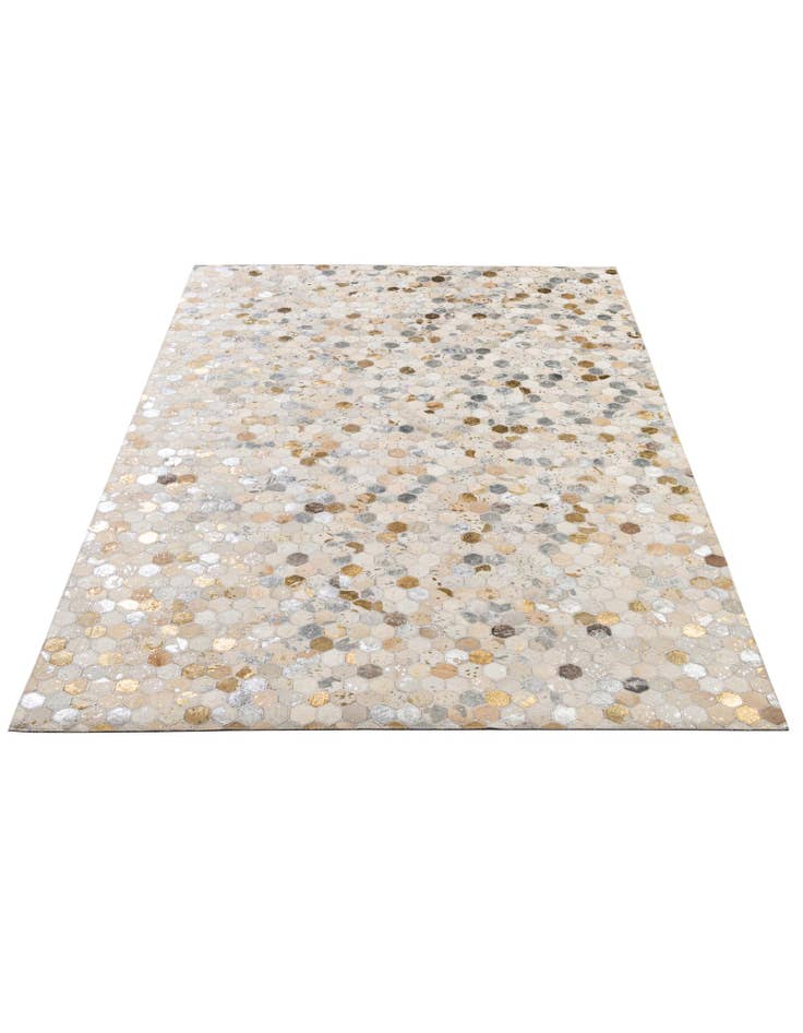 Detail image of 5' 2 x 8' 1 Cowhide - Patchwork Rug