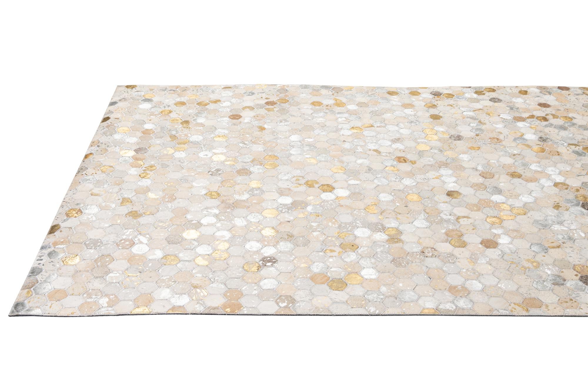 5' 2 x 8' 1 Cowhide - Patchwork Rug