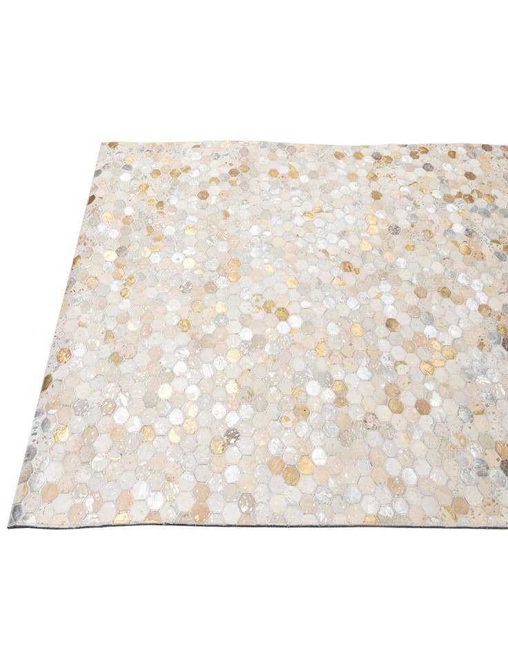 Detail image of 5' 2 x 8' 1 Cowhide - Patchwork Rug