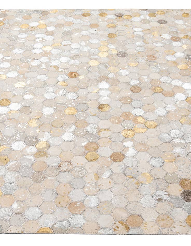 Detail image of 5' 2 x 8' 1 Cowhide - Patchwork Rug