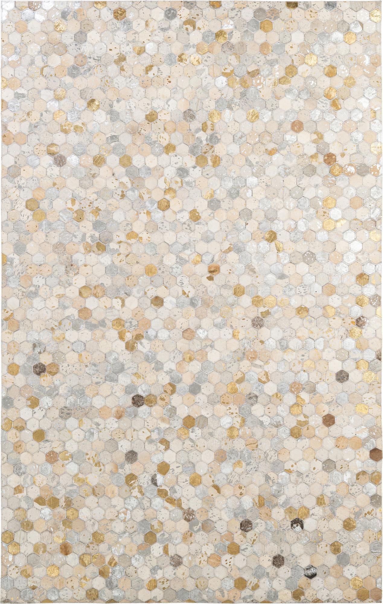 5' 2 x 8' 1 Cowhide - Patchwork Rug