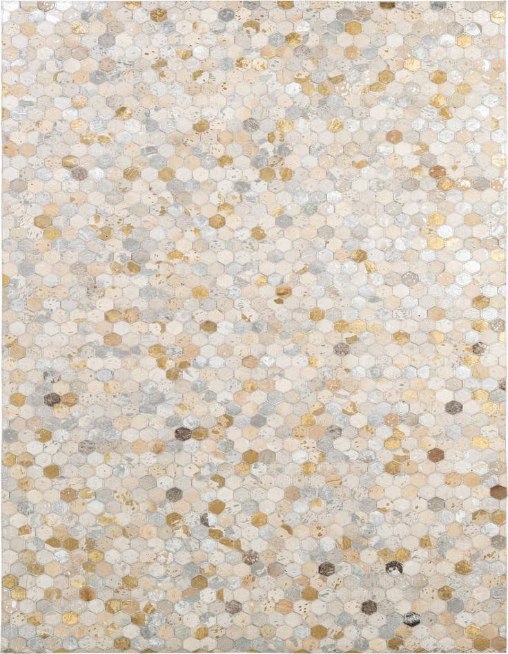 Detail image of 5' 2 x 8' 1 Cowhide - Patchwork Rug