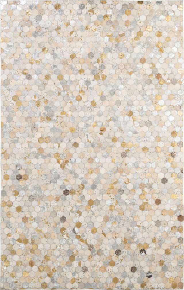 5' 2 x 8' 1 Cowhide - Patchwork Rug