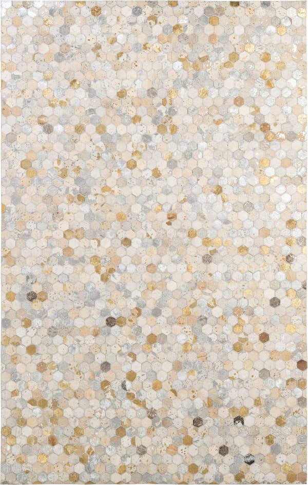 Detail image of 5' 2 x 8' 1 Cowhide - Patchwork Rug