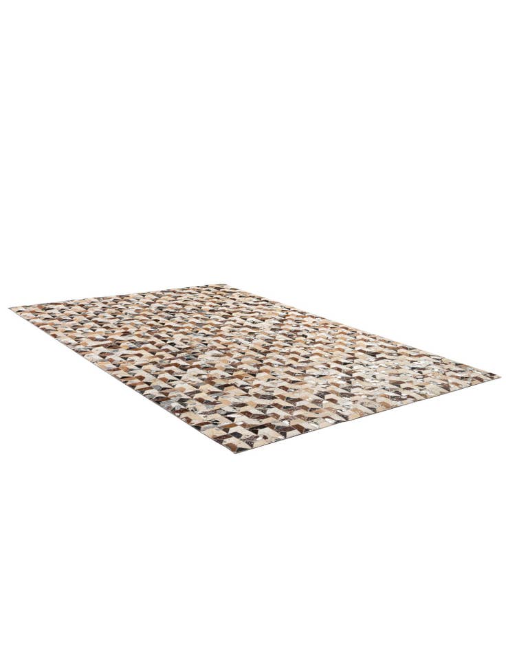 Detail image of 5' 1 x 8' Cowhide - Patchwork Rug