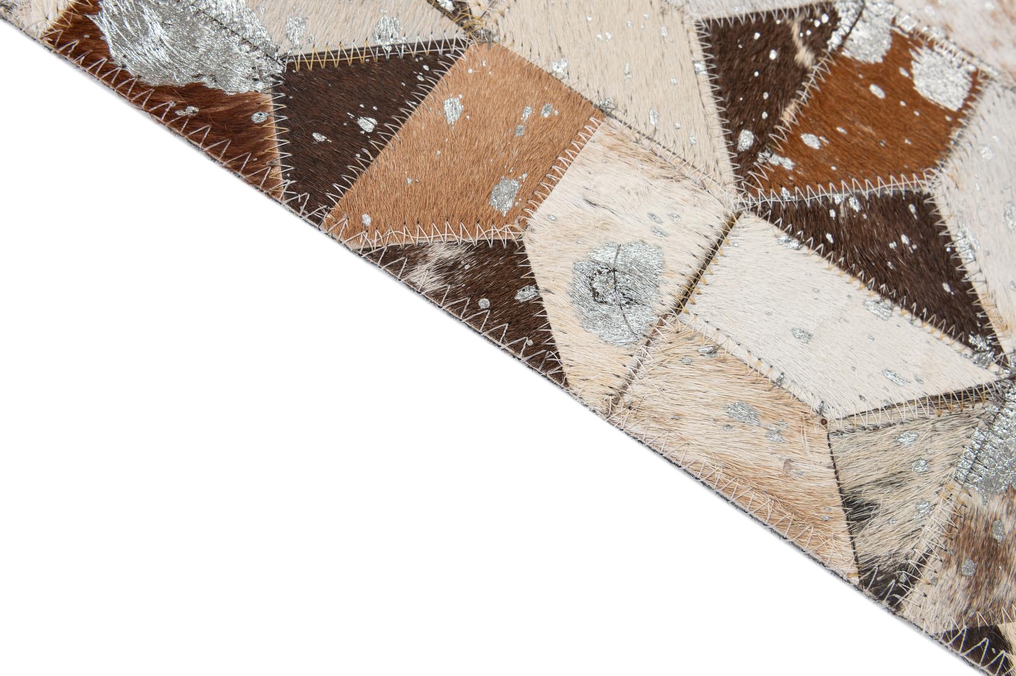 5' 1 x 8' Cowhide - Patchwork Rug