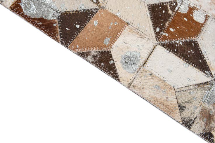 Detail image of 5' 1 x 8' Cowhide - Patchwork Rug