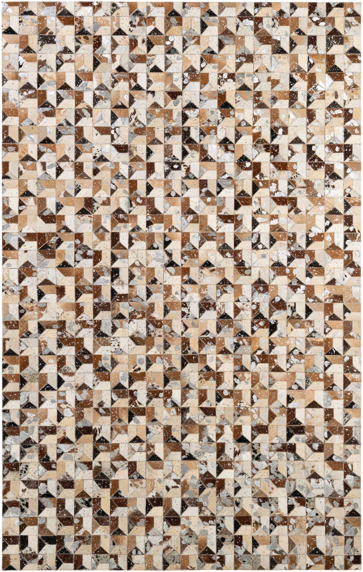 5' 1 x 8' Cowhide - Patchwork Rug