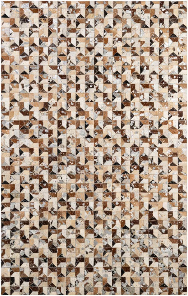 Detail image of 5' 1 x 8' Cowhide - Patchwork Rug