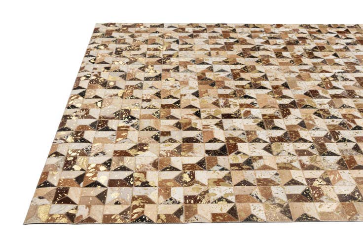 Detail image of 5' 2 x 8' Cowhide - Patchwork Rug