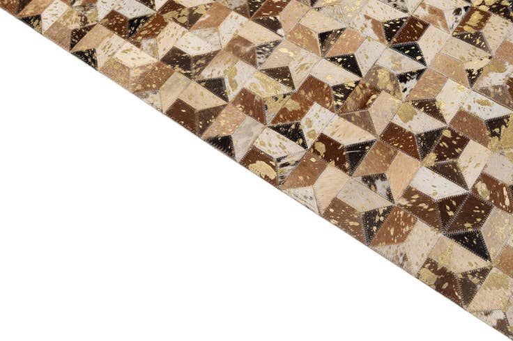 Detail image of 5' 2 x 8' Cowhide - Patchwork Rug
