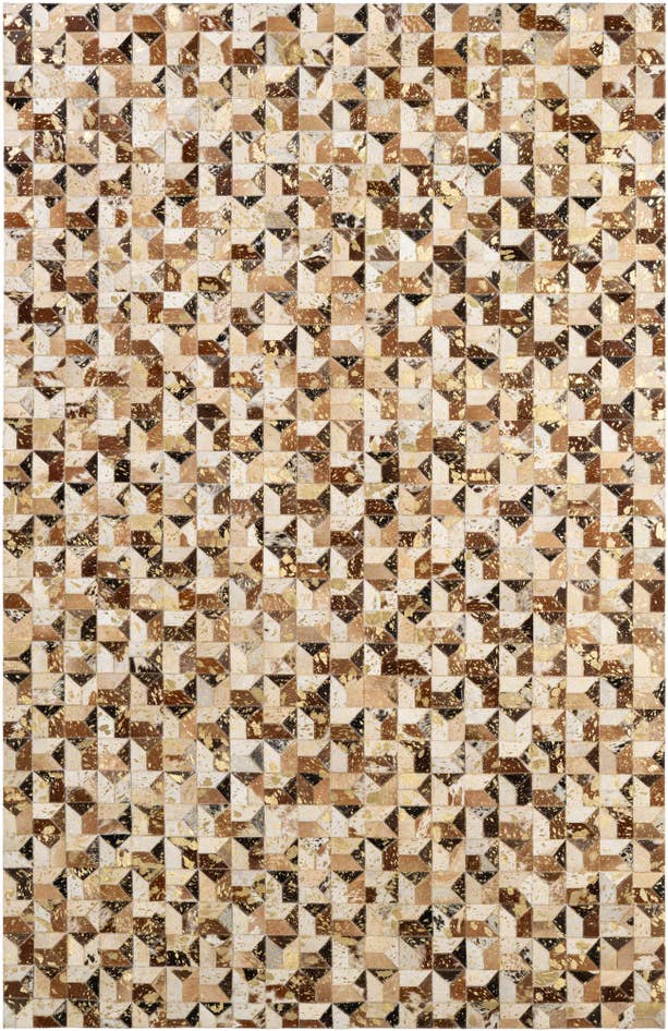 Detail image of 5' 2 x 8' Cowhide - Patchwork Rug