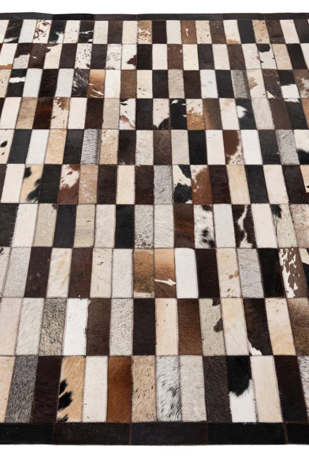 Detail image of 5' 3 x 8' 1 Cowhide - Patchwork Rug