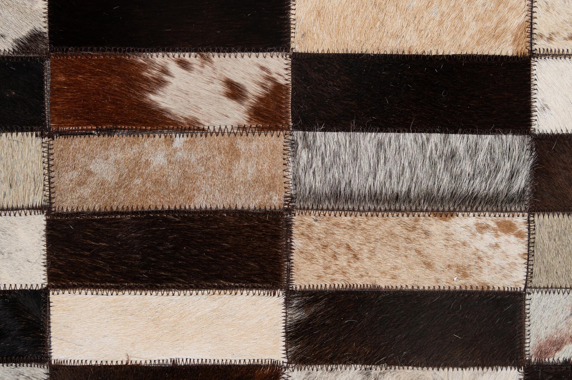 5' 3 x 8' 1 Cowhide - Patchwork Rug