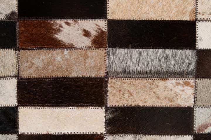 5' 3 x 8' 1 Cowhide - Patchwork Rug