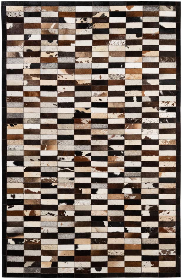 Detail image of 5' 3 x 8' 1 Cowhide - Patchwork Rug