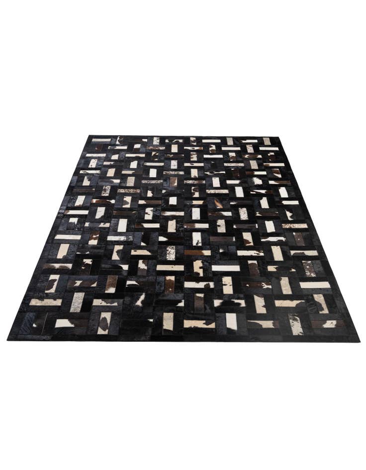 Detail image of 5' 4 x 8' 2 Cowhide - Patchwork Rug