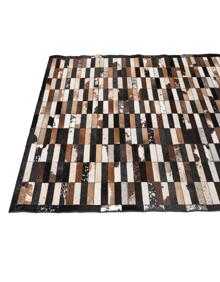 Detail image of 5' 3 x 8' 2 Cowhide - Patchwork Rug