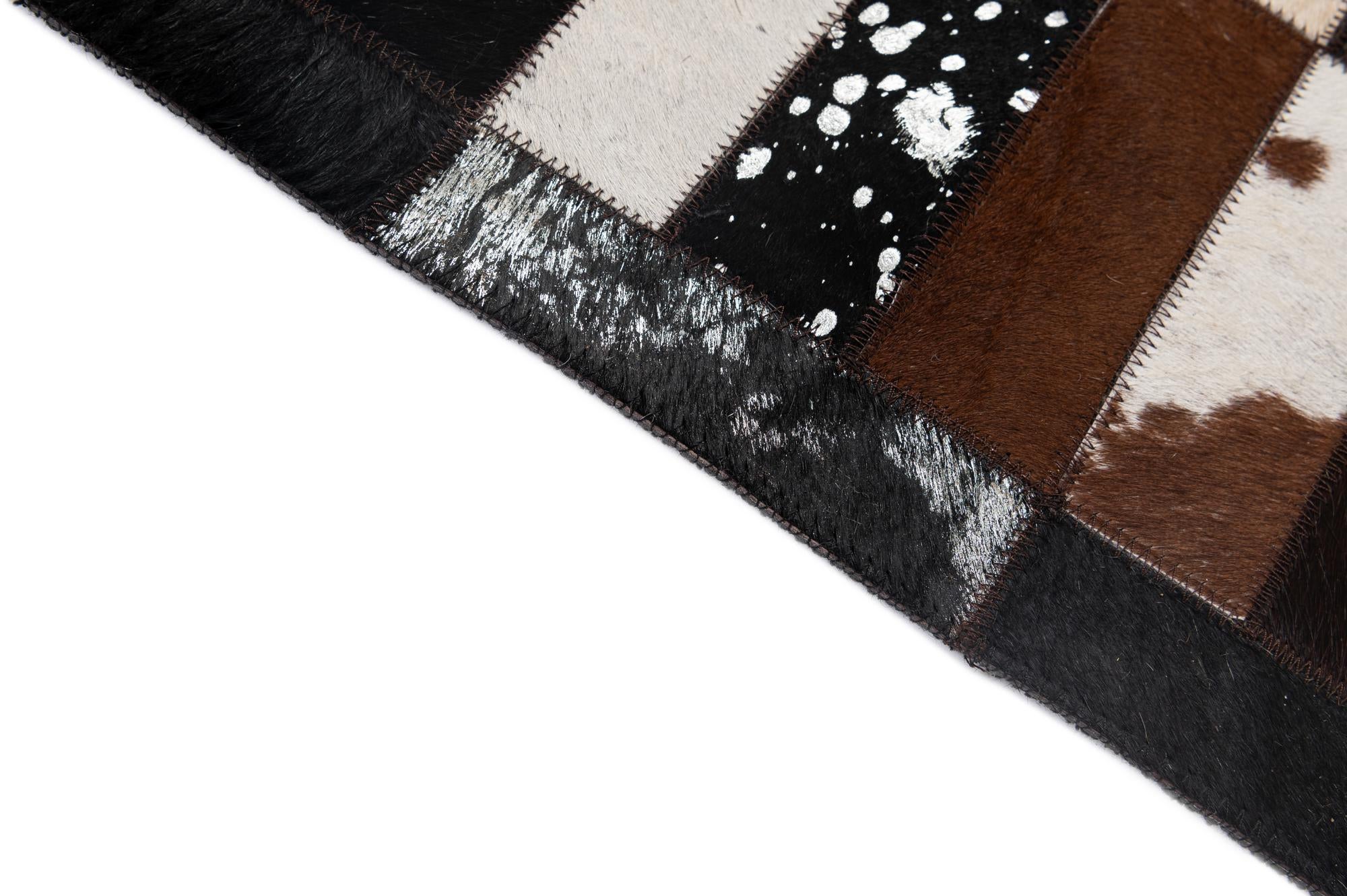 5' 3 x 8' 2 Cowhide - Patchwork Rug