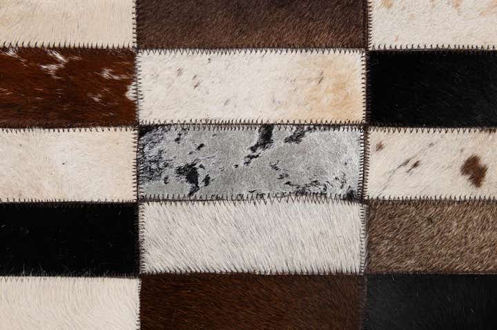 5' 3 x 8' 2 Cowhide - Patchwork Rug