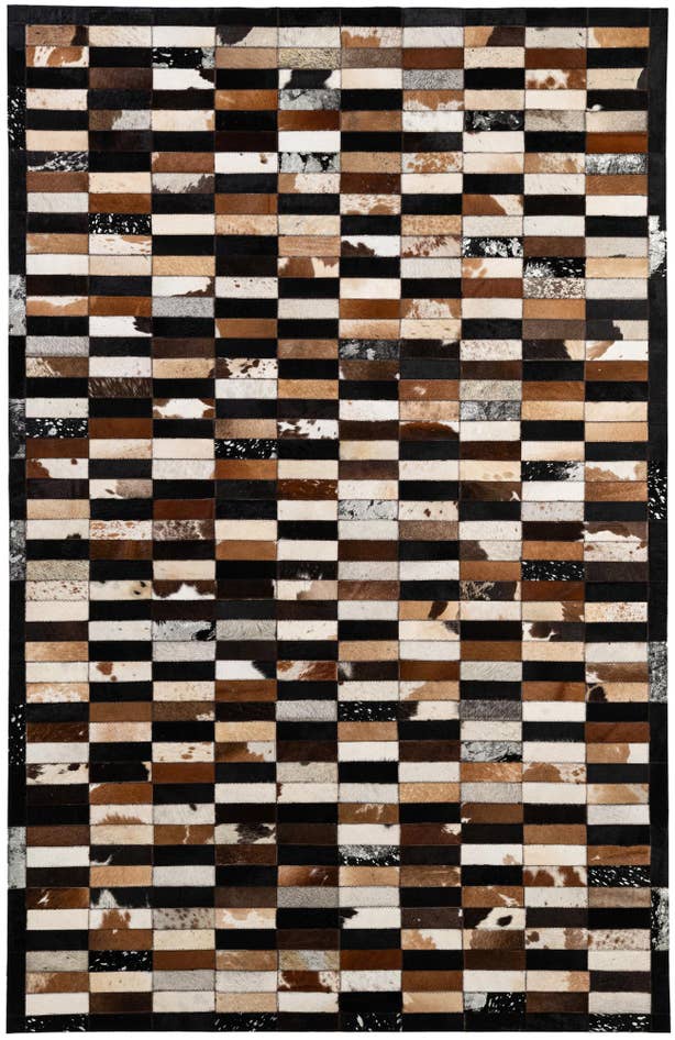 Detail image of 5' 3 x 8' 2 Cowhide - Patchwork Rug