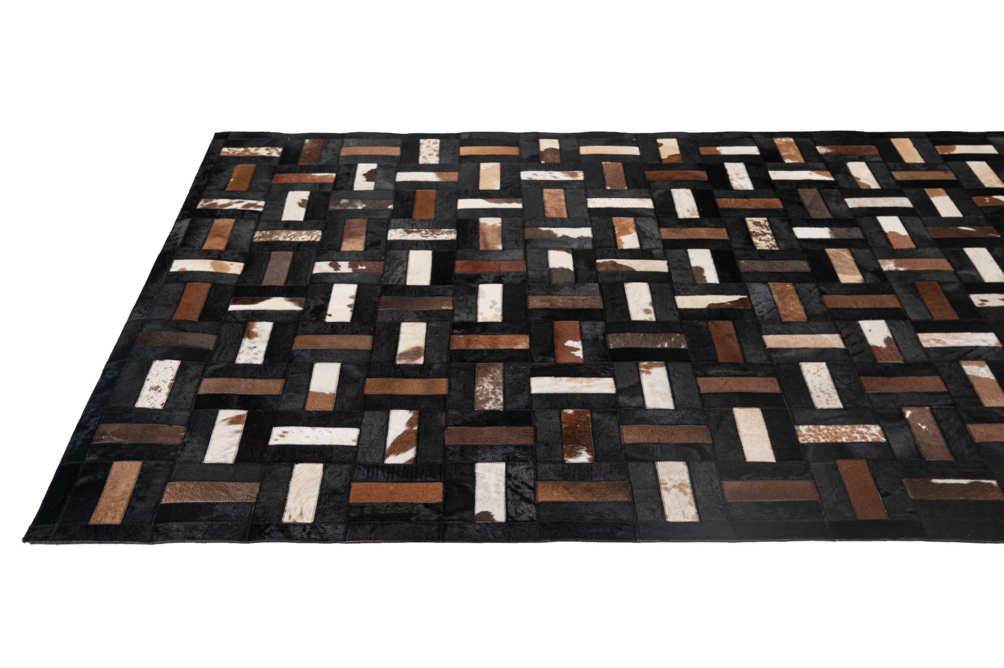 5' 3 x 8' 1 Cowhide - Patchwork Rug
