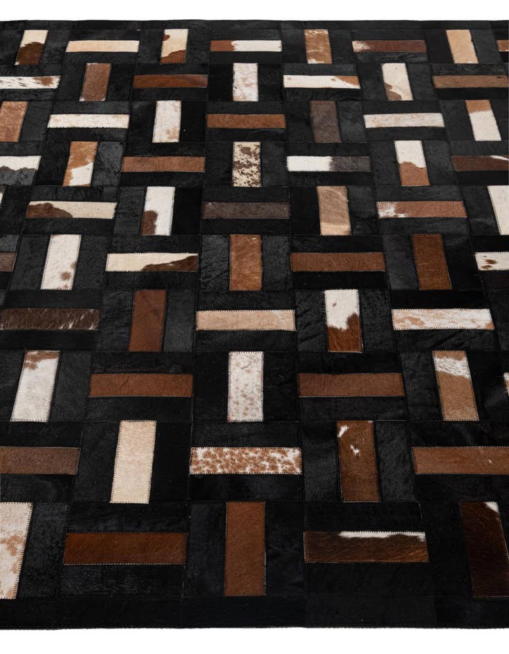 Detail image of 5' 3 x 8' 1 Cowhide - Patchwork Rug
