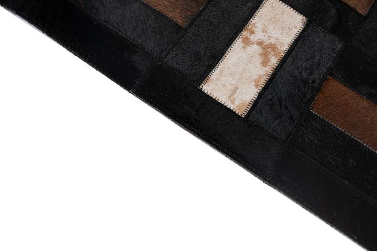 Detail image of 5' 3 x 8' 1 Cowhide - Patchwork Rug