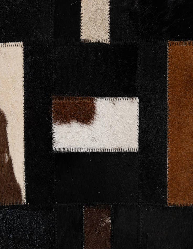 Detail image of 5' 3 x 8' 1 Cowhide - Patchwork Rug