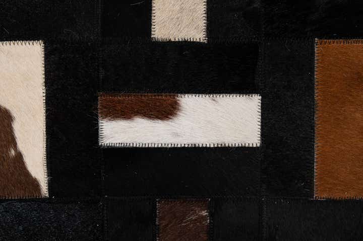 5' 3 x 8' 1 Cowhide - Patchwork Rug