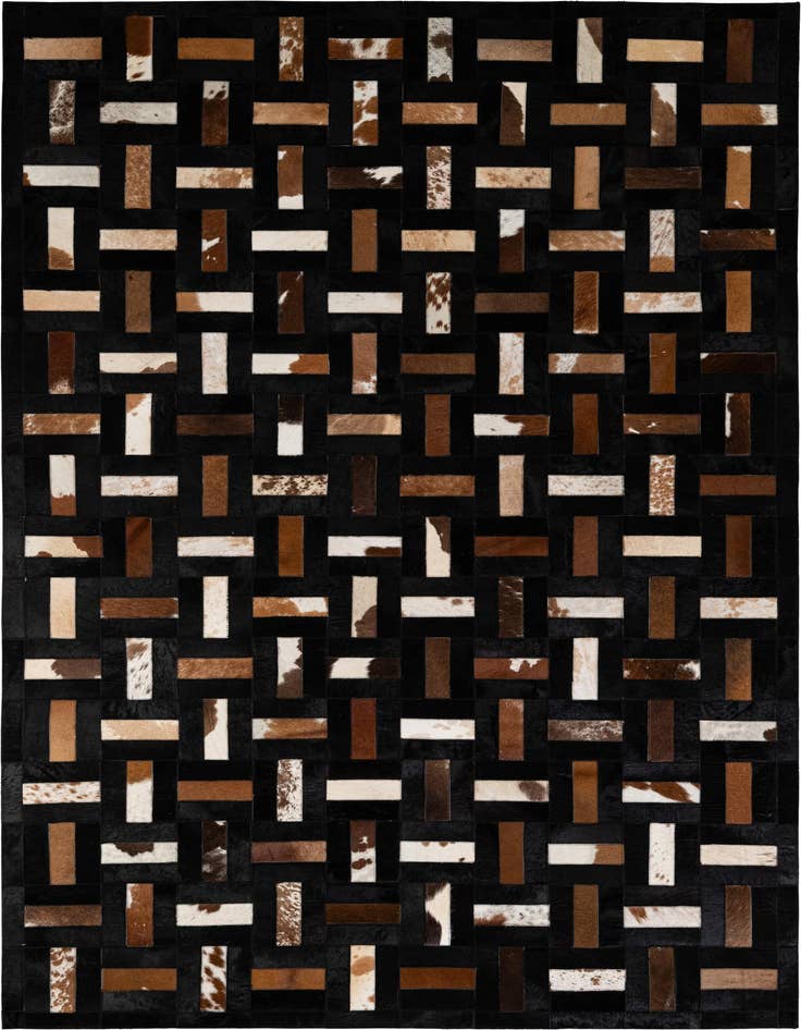 Detail image of 5' 3 x 8' 1 Cowhide - Patchwork Rug